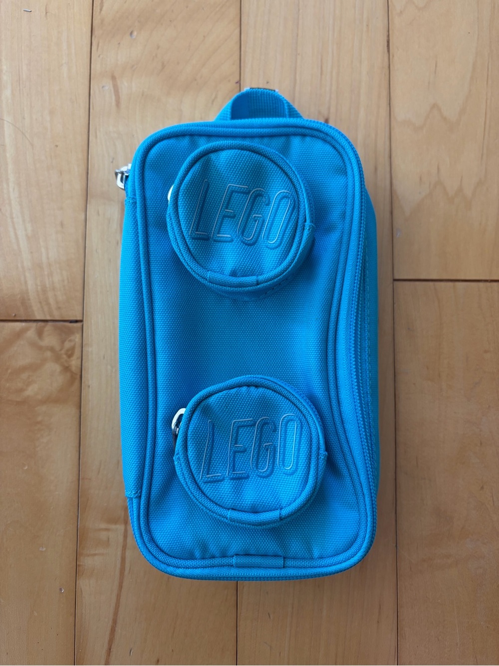 LEGO Turquoise Blue Brick-Style Pencil Pouch